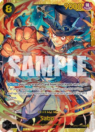 Sabo - OP07-118 (Reprint) [Premium Booster -The Best- Vol. 2] Secret Rare