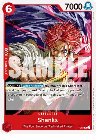 Shanks - P-083 (Reprint) [Premium Booster -The Best- Vol. 2] Promo