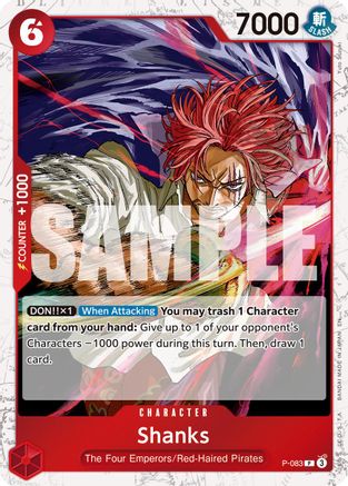 Shanks - P-083 (Pirate Foil) [Premium Booster -The Best- Vol. 2] Promo