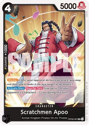 Scratchmen Apoo - OP08-087 (Reprint) [Premium Booster -The Best- Vol. 2] Uncommon