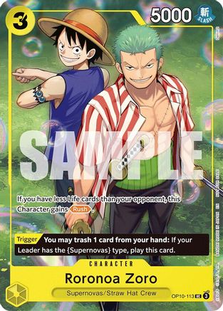 Roronoa Zoro (Learn Together Deck Set - Set Sail Event) [One Piece Promotion Cards] Uncommon