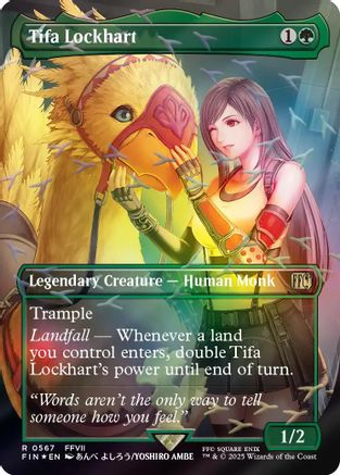 Tifa Lockhart (Borderless) (Chocobo Track Foil) (FIN-567) - FINAL FANTASY Foil