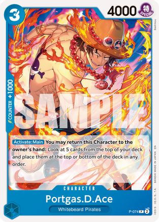 Portgas.D.Ace - P-074 (Pirate Foil) [Premium Booster -The Best- Vol. 2] Promo
