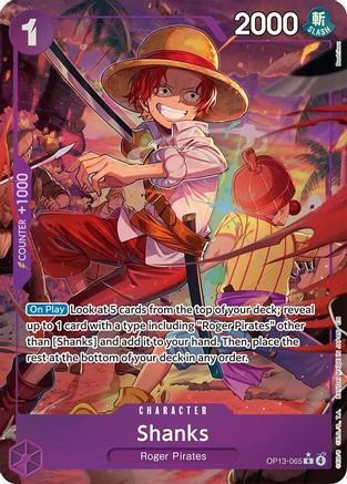 Shanks (065) (Alternate Art) [Carrying On His Will] Rare