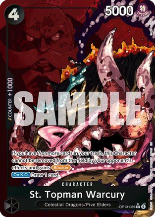St. Topman Warcury (Alternate Art) [Carrying On His Will] Rare
