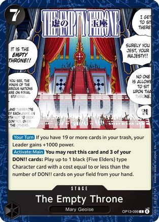 The Empty Throne [Carrying On His Will] Common