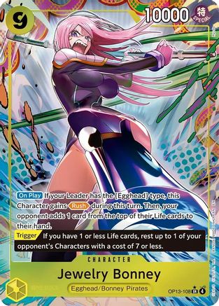 Jewelry Bonney (108) (Alternate Art) [Carrying On His Will] Super Rare