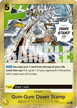 Gum-Gum Dawn Stamp [Carrying On His Will] Rare