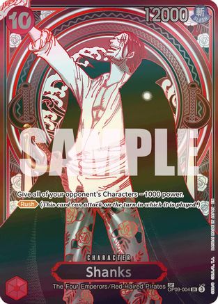 Shanks - OP09-004 (SP) (Silver) [Carrying On His Will] Super Rare