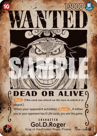 Gol.D.Roger - OP09-118 (SP) (Wanted Poster) [Carrying On His Will] Secret Rare