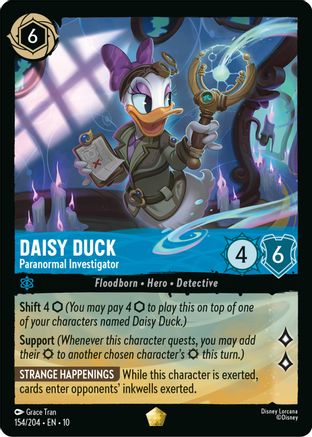 Daisy Duck - Paranormal Investigator (154/204) Whispers in the Well (Cold Foil)