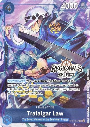 Trafalgar Law (CS 25-26 Regionals Textured Chase Promo) [One Piece Promotion Cards] Rare