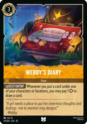 Webby's Diary (31/204) Whispers in the Well (Cold Foil)