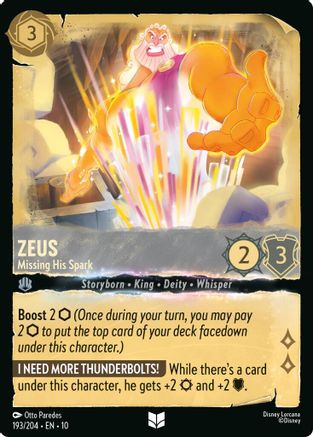 Zeus - Missing His Spark (193/204) Whispers in the Well (Cold Foil)
