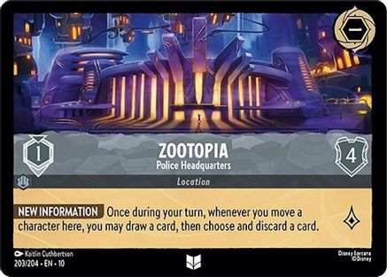 Zootopia - Police Headquarters (203/204) Whispers in the Well (Cold Foil)