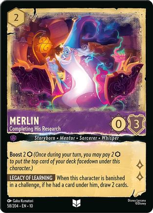 Merlin - Completing His Research (58/204) Whispers in the Well (Cold Foil)