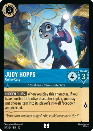 Judy Hopps - On the Case (137/204) Whispers in the Well (Non-Foil)