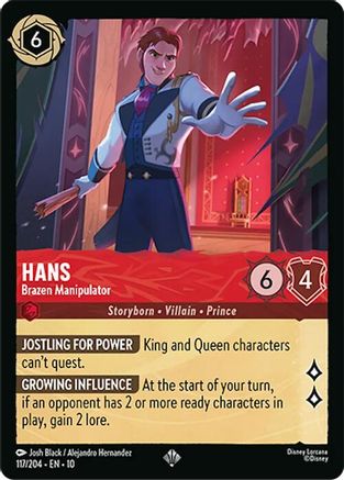 Hans - Brazen Manipulator (117/204) Whispers in the Well (Cold Foil)