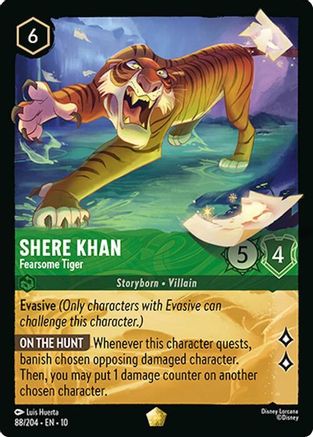 Shere Khan - Fearsome Tiger (88/204) Whispers in the Well (Cold Foil)