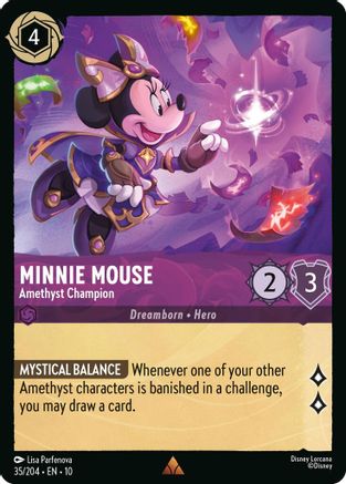 Minnie Mouse - Amethyst Champion (35/204) Whispers in the Well (Cold Foil)