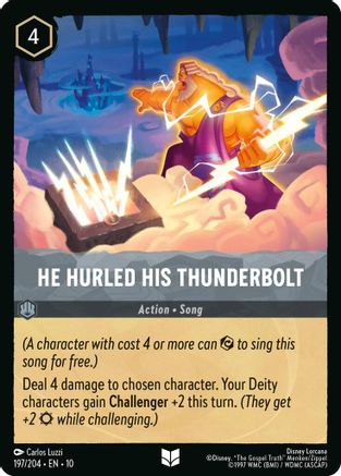 He Hurled His Thunderbolt (197/204) Whispers in the Well (Cold Foil)