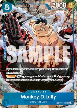 Monkey.D.Luffy - OP11-058 (TR) [Carrying On His Will] Treasure Rare