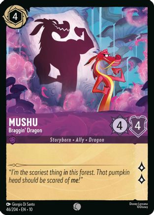 Mushu - Braggin' Dragon (46/204) Whispers in the Well (Cold Foil)