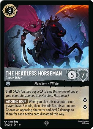 The Headless Horseman - Cursed Rider (174/204) Whispers in the Well (Cold Foil)