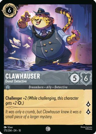 Clawhauser - Donut Detective (175/204) Whispers in the Well (Cold Foil)