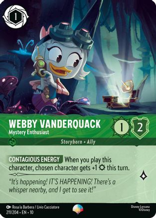 Webby Vanderquack - Mystery Enthusiast (Epic) (211/204) Whispers in the Well ()