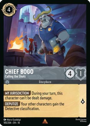 Chief Bogo - Calling the Shots (185/204) Whispers in the Well (Cold Foil)
