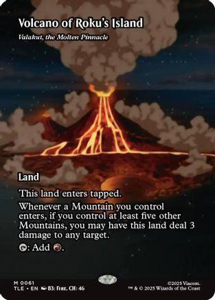 Volcano of Roku's Island - Valakut, the Molten Pinnacle (TLE-061) - Avatar: The Last Airbender: Eternal-Legal Foil