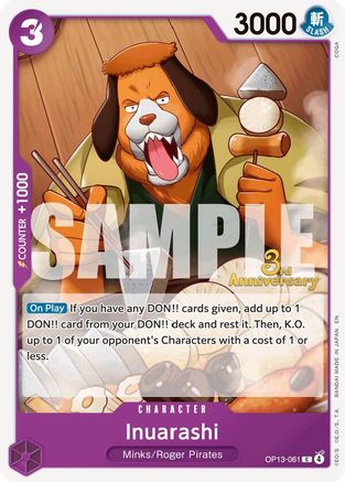 Inuarashi [Carrying On His Will: 3rd Anniversary Tournament Cards] Common