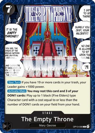 The Empty Throne [Carrying On His Will: 3rd Anniversary Tournament Cards] Common