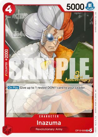 Inazuma [Carrying On His Will: 3rd Anniversary Tournament Cards] Uncommon