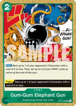 Gum-Gum Elephant Gun [Carrying On His Will: 3rd Anniversary Tournament Cards] Uncommon