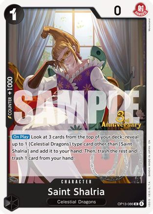 Saint Shalria [Carrying On His Will: 3rd Anniversary Tournament Cards] Uncommon
