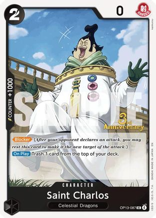 Saint Charlos [Carrying On His Will: 3rd Anniversary Tournament Cards] Uncommon