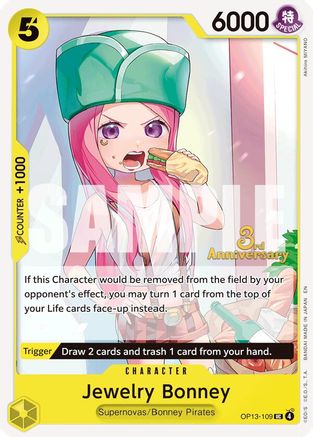Jewelry Bonney (109) [Carrying On His Will: 3rd Anniversary Tournament Cards] Uncommon