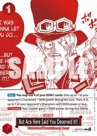But Ace Here Said You Deserved It!! (3rd Anniversary Treasure Campaign Pack) [One Piece Promotion Cards] Rare