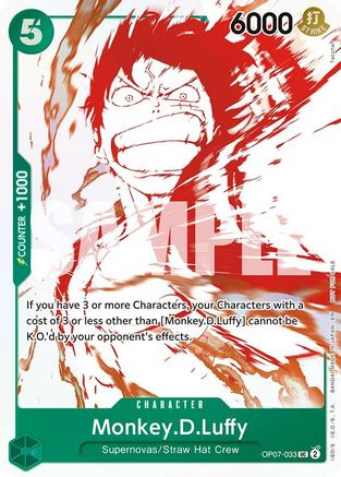 Monkey.D.Luffy - OP07-033 (3rd Anniversary Treasure Campaign Pack) [One Piece Promotion Cards] Uncommon