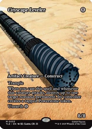 Cityscape Leveler (Borderless) (TLE-053) - Avatar: The Last Airbender: Eternal-Legal Foil