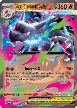 Mega Charizard X ex 013/094 [ME02 Phantasmal Flames] (Holofoil)