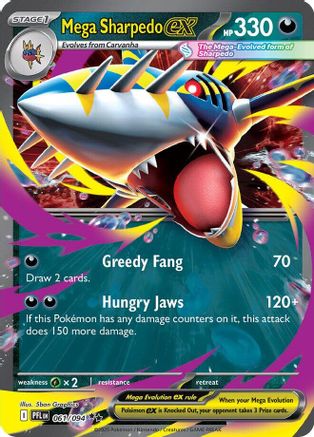 Mega Sharpedo ex 061/094 [ME02 Phantasmal Flames] (Holofoil)