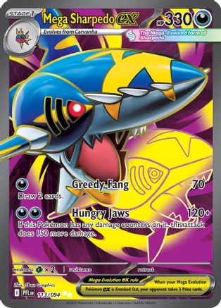 Mega Sharpedo ex 113/094 [ME02 Phantasmal Flames] (Holofoil)
