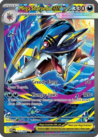 Mega Sharpedo ex 127/094 [ME02 Phantasmal Flames] (Holofoil)