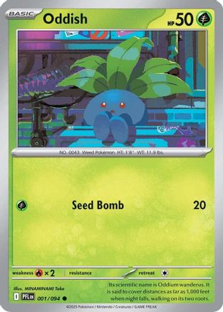 Oddish 001 [ME02 Phantasmal Flames] (Reverse Holofoil)