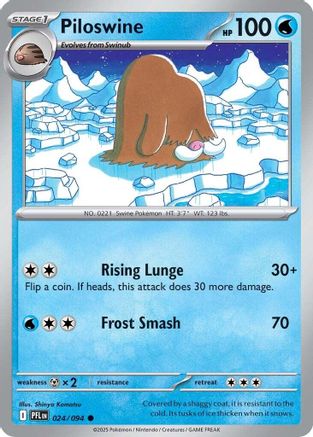 Piloswine 024 [ME02 Phantasmal Flames] (Reverse Holofoil)