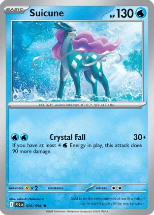 Suicune 026 [ME02 Phantasmal Flames] (Reverse Holofoil)