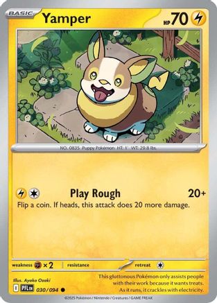 Yamper 030/094 [ME02 Phantasmal Flames] (Reverse Holofoil)